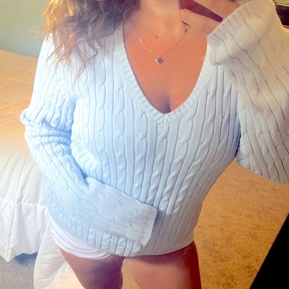 Sweaters - Divine Feminine Light Blue Knit Sweater XL